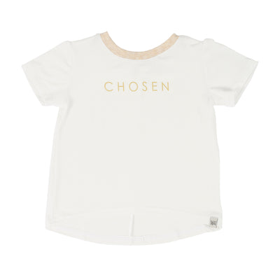 Short Sleeve "Chosen" Drop Back  T-Shirt - White | Will & Ivey
